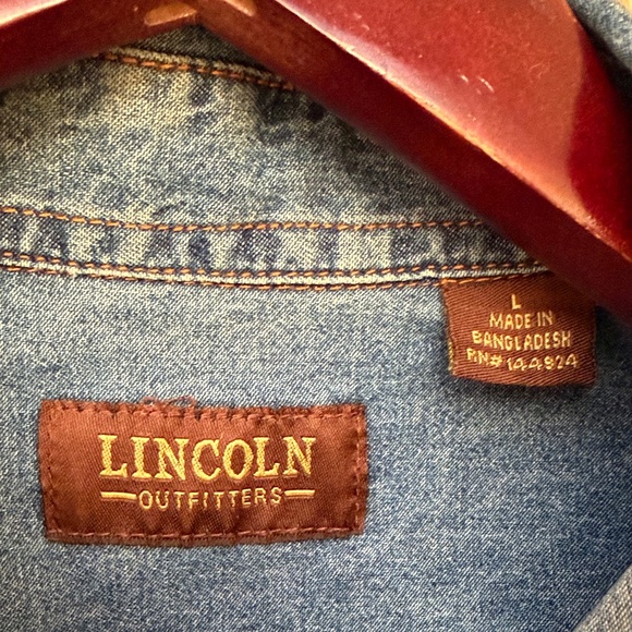 Denim Blue Casual Button-Down Shirt 100% Cotton - Picture 2 of 11